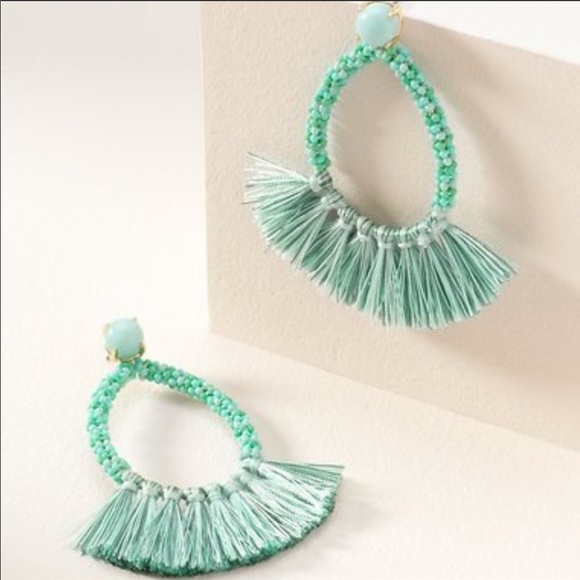 Stella & Dot Jewelry - Stella & Dot Anne Fringe Earrings-Mint Brand New